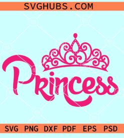 Princess svg, Princess crown SVG, Princess PNG., birthday Princess svg