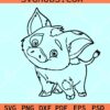 Pua Moana SVG, Disney Pig SVg, Pua the piglet SVG, Moana Disney SVG