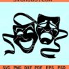 Theater Masks SVG, Comedy Tragedy SVG, Theatrical mask PNG