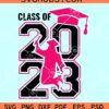 Class of 2023 stacked SVG, senior college font svg, graduation 2023 SVG