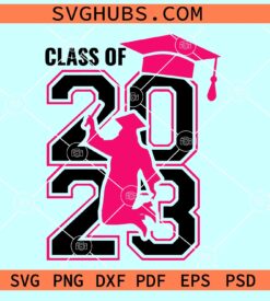 Class of 2023 stacked SVG, senior college font svg, graduation 2023 SVG