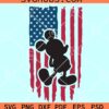 Mickey American flag SVG, Mickey 4th of July SVG, Mickey distressed American flag SVG