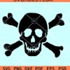 Skull crossbones SVG, human skull svg, Jolly Roger svg