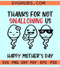 Thanks for not swallowing us SVG, Happy Mothers Day SVG