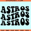 Astros retro wavy SVG