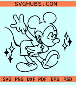 Disney Mickey Mouse SVG, mickey Outline SVG, Mickey vector