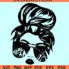 Offroad messy bun SVG, offroad girl SVG, 4×4 Life Svg