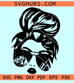 Offroad messy bun SVG, offroad girl SVG, 4×4 Life Svg