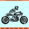 Skeleton Riding Motorcycle SVG, skeleton biker svg