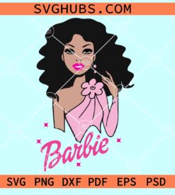 Afro Barbie girl SVG, black Barbie girl svg, afro Barbie svg, Afro Barbie SVG