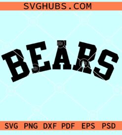 Bears Mascot SVG, school pride mascot SVG, Bears svg, Football Team SVG