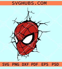 Spiderman through wall SVG, Spiderman Head Svg, Superhero Shirt SVG