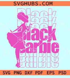 Cute Afro Barbie SVG, Black Barbie doll SVG, Afro Black Barbie SVG