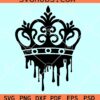 Dripping crown SVG, crown dripping SVG, Birthday crown SVG PNG EPS DXF