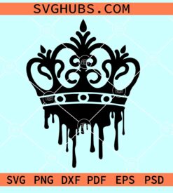 Dripping crown SVG, crown dripping SVG, Birthday crown SVG PNG EPS DXF