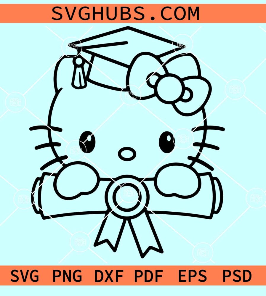 Hello Kitty Graduation SVG, Graduation Kitty SVG, graduation shirt SVG ...