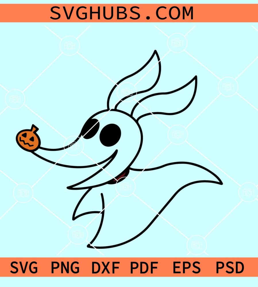 Zero Nightmare Before Christmas SVG, Zero dog SVG, ghost dog SVG