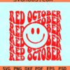 Red October smiley face SVG, Phillies Smiley Face SVG, Philly Take October SVG