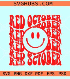 Red October smiley face SVG, Phillies Smiley Face SVG, Philly Take October SVG