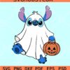 Stitch Ghost with Pumpkin SVG, Stitch Pumpkin SVG, Funny Halloween SVG