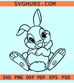 Thumper rabbit SVG, Thumper SVG, Disney Character SVG, Bambi bunny SVG