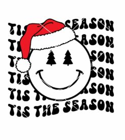 Tis the season smiley face SVG