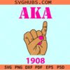 Alpha Kappa Alpha Skee Wee SVG, AKA 1908 svg, AKA sorority svg