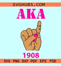 Alpha Kappa Alpha Skee Wee SVG, AKA 1908 svg, AKA sorority svg