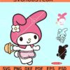 Melody Sanrio SVG, Hello Kitty SVG, My Melody SVG