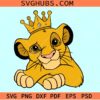 Baby Simba with crown SVG, baby lion with crown SVG, Lion King svg, Disney baby Simba svg