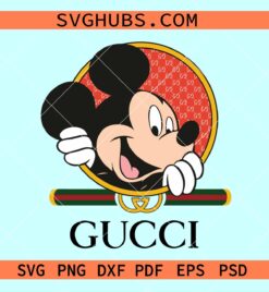 Gucci Mickey Mouse SVG, Gucci Disney SVG, Mickey Gucci logo svg