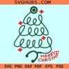 Nurse Christmas tree SVG, stethoscope Christmas tree svg, nurse crew svg