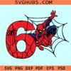 Spiderman 6th Birthday SVG