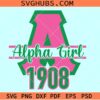 Alpha girl 1908 svg, Alpha Kappa Alpha Sorority svg, AKA svg,