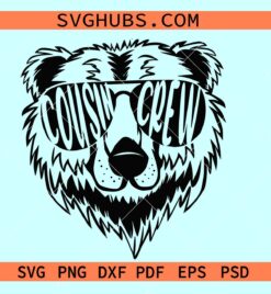 Bear cousin crew SVG, cousin crew bear head svg, Cousin crew SVG