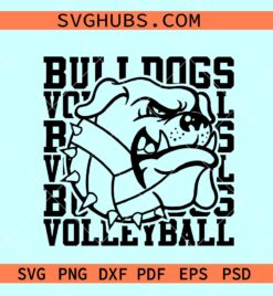 Bulldogs Volleyball svg, Bulldogs mascot svg, bulldogs mom svg