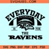 Every day is for the Ravens svg, Ravens football svg, Baltimore Ravens mascot Svg