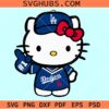 Hello Kitty LA Dodgers SVG, Los Angeles Dodgers SVG, Hello Kitty Dodgers svg