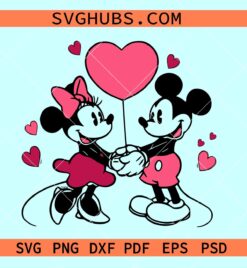 Mickey and Minnie couple SVG, Mickey and Minnie Valentine svg, Disney couple svg, Valentine day svg