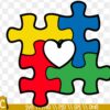 Autism Awareness Puzzle heart SVG, Autism awareness SVG, PNG Design