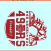 49ers football svg, 49ers clipart, San Francisco 49ers Football svg