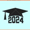 Graduation cap 2024 svg, graduation 2024 svg, Class of 2024 svg