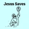 Jesus saves basketball SVG, Jesus playing basketball svg