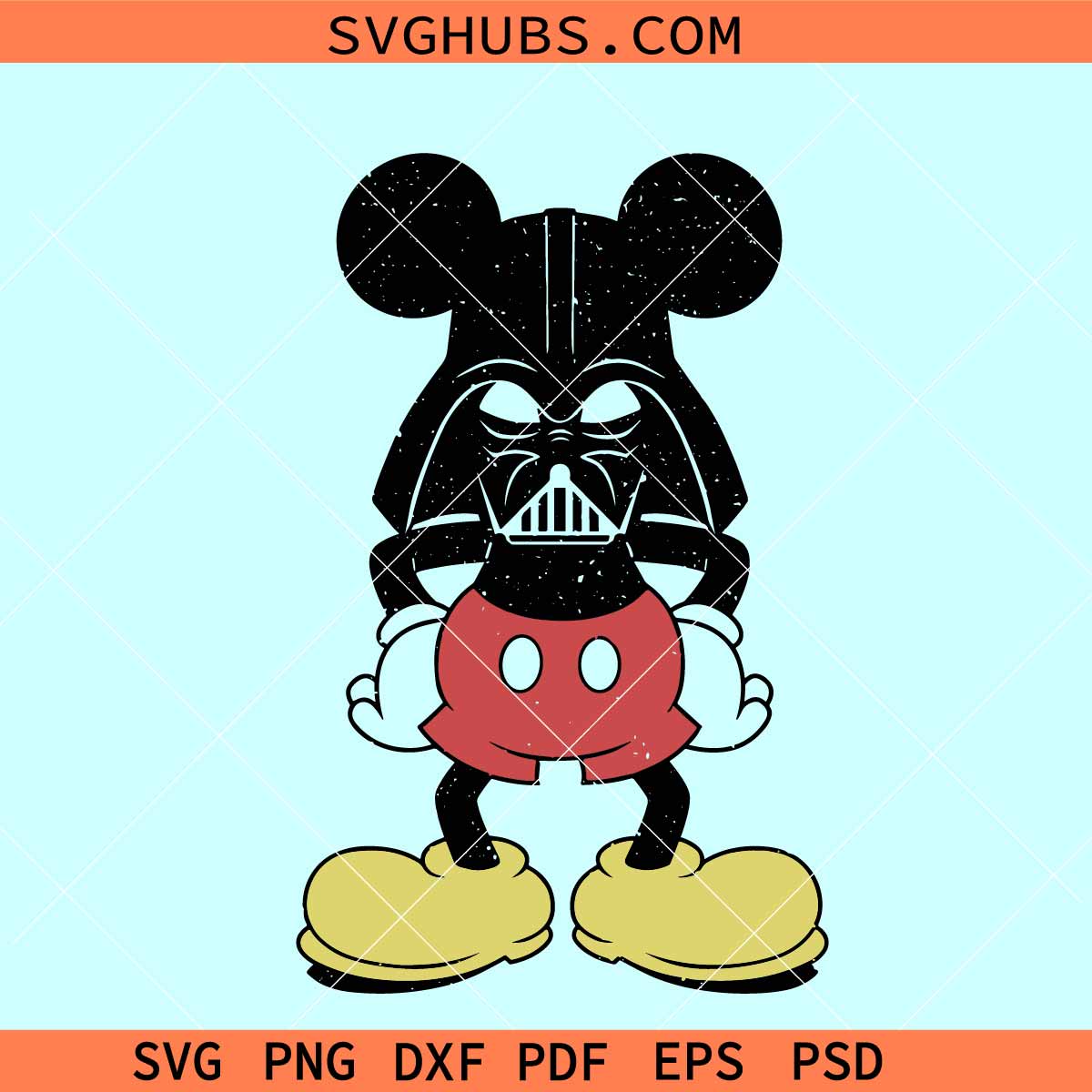 Mickey Darth Vader head SVG, Darth Vader Svg, Mickey Darth Vader Svg