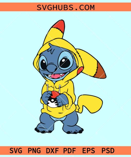 Pikachu Stitch SVG, Pokemon stitch svg, Disney SVG files