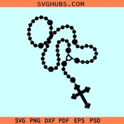 Rosary Catholic SVG, rosary cross svg, Catholic rosary svg, rosary beads svg