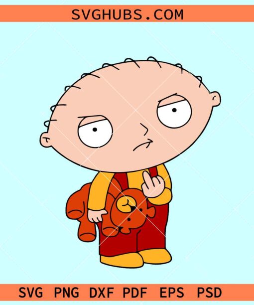 Stewie Griffin middle finger SVG, Stewie Griffin svg