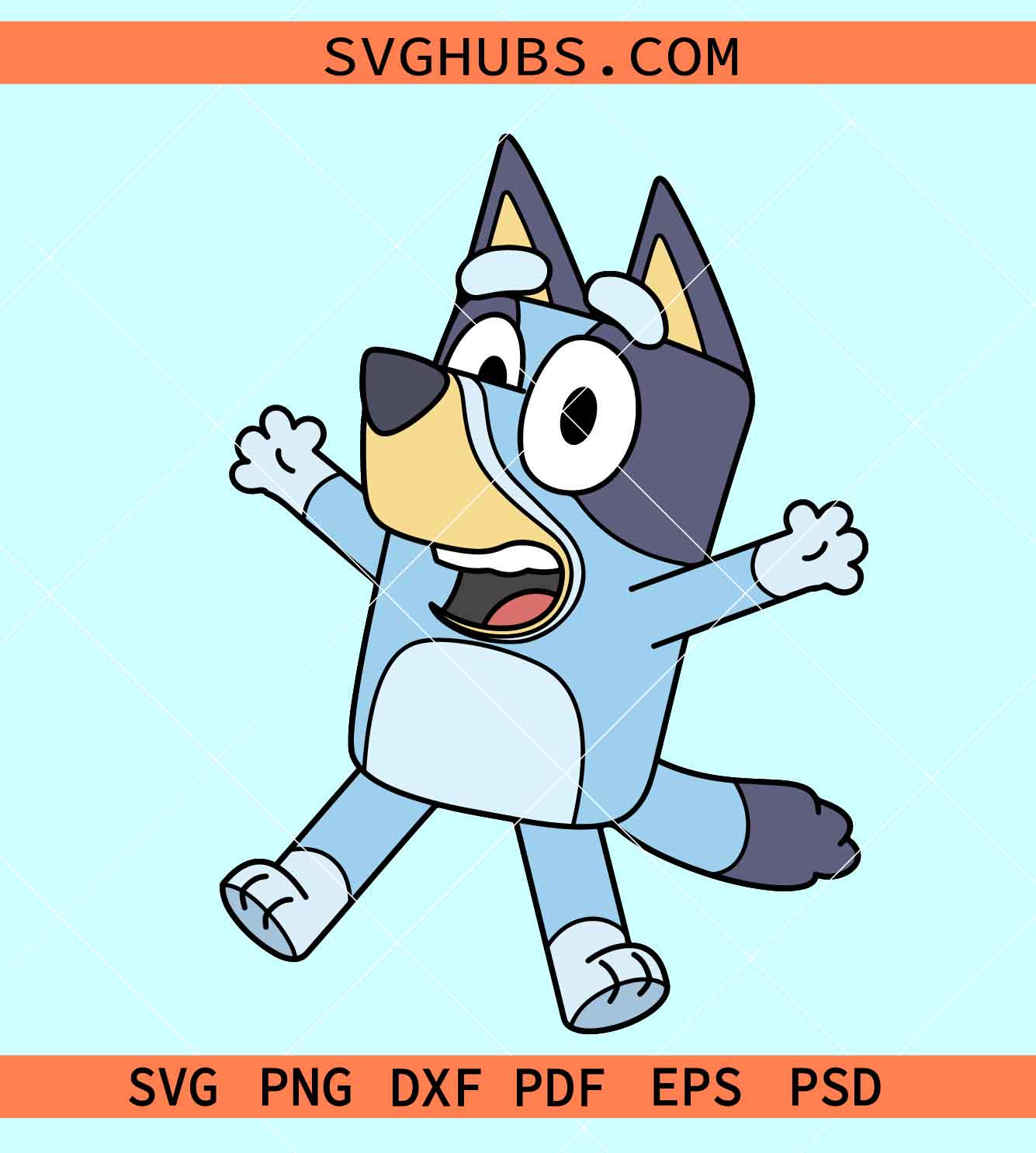 Bluey Dog SVG, Bluey Cartoon SVG, Bluey Birthday svg, Bluey svg