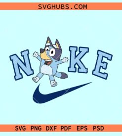 Bluey Nike logo svg, Bluey Nike svg, Bluey cartoon svg, Nike svg