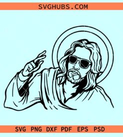 Cool Jesus with sunglasses SVG, Jesus SVG, Christian svg, Easter Jesus svg